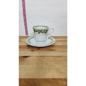 Crown Ming Holly Tea cup and saucer